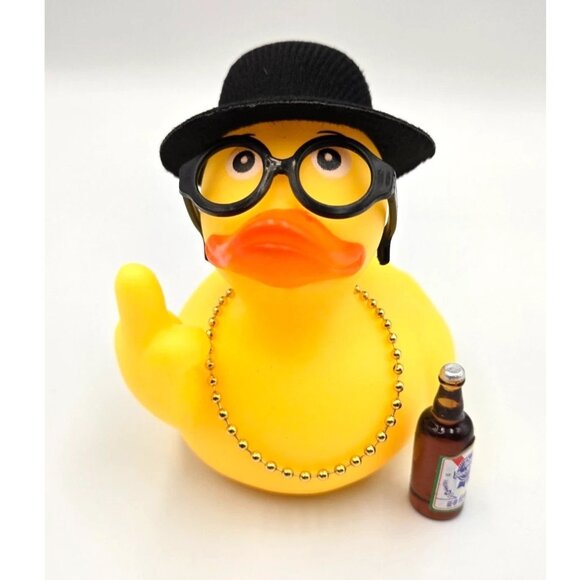 Flip-off Attitude Rubber Duck Dashboard Decor, 3.15in, DIY Assembly Duck - Picture 4 of 6
